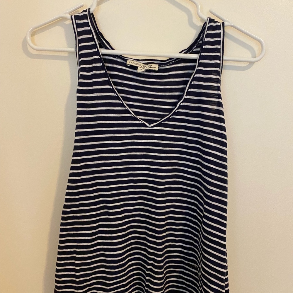 Cotton striped tank top